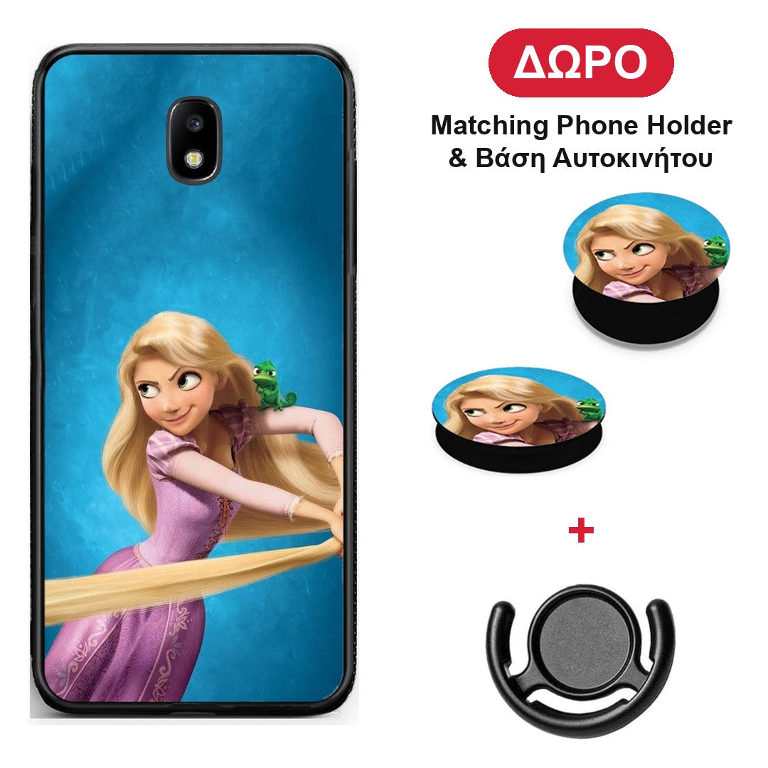 Tangled 2 - Samsung Galaxy J5 2017 θήκη + Δώρο Phone Holder & Βάση Αυτοκινήτου