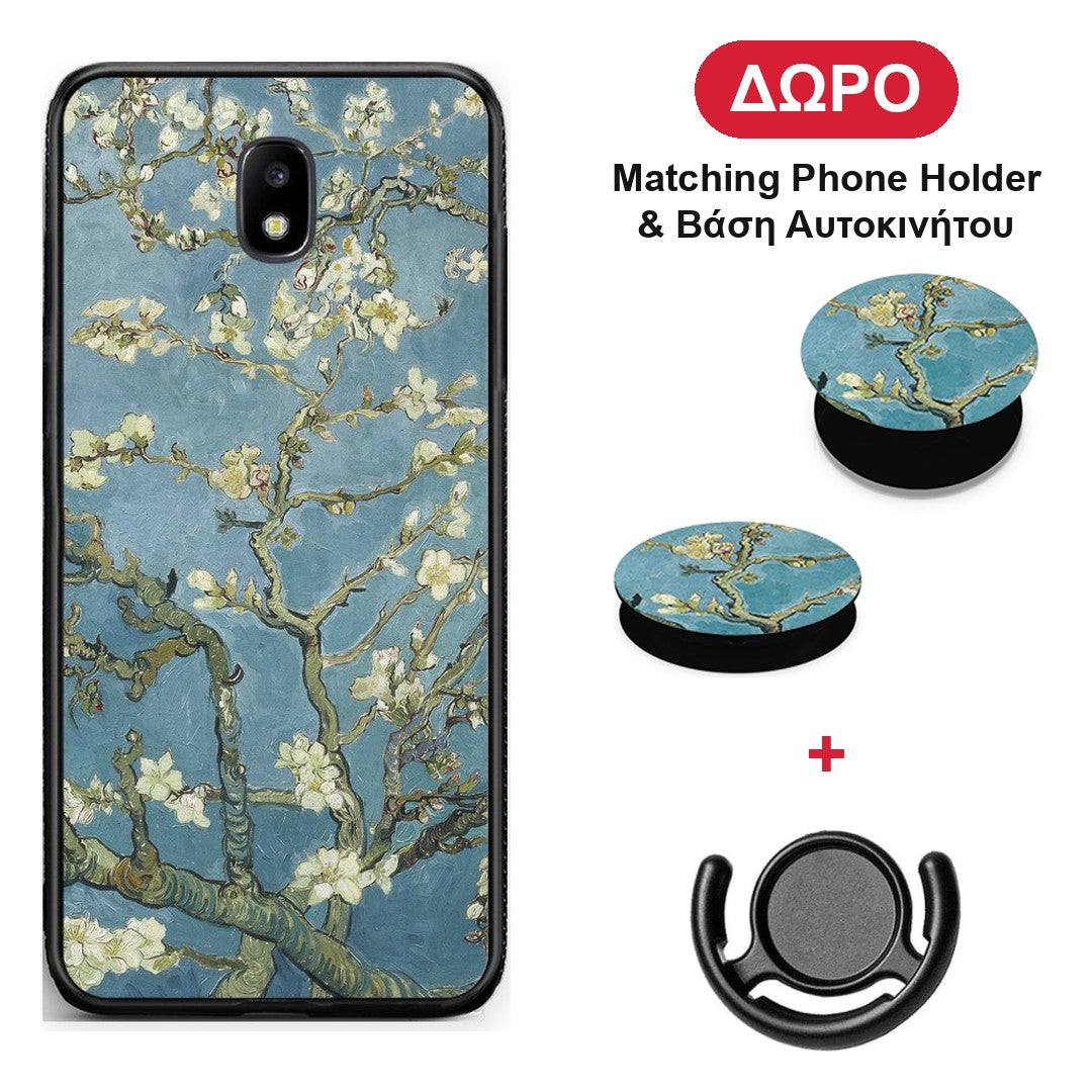 White Blossoms - Samsung Galaxy J5 2017 θήκη + Δώρο Phone Holder & Βάση Αυτοκινήτου