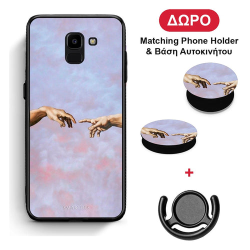 Adam Hand - Samsung Galaxy J6 θήκη + Δώρο Phone Holder & Βάση Αυτοκινήτου