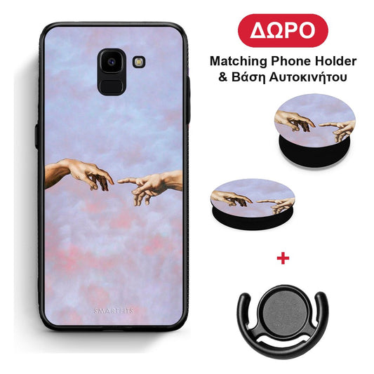 Adam Hand - Samsung Galaxy J6 θήκη + Δώρο Phone Holder & Βάση Αυτοκινήτου