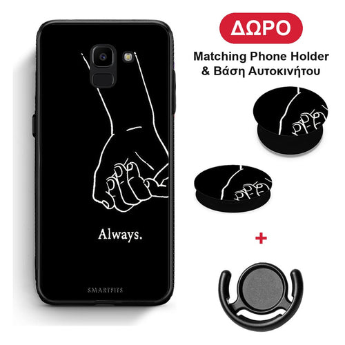 Always & Forever 1 - Samsung Galaxy J6 θήκη + Δώρο Phone Holder & Βάση Αυτοκινήτου