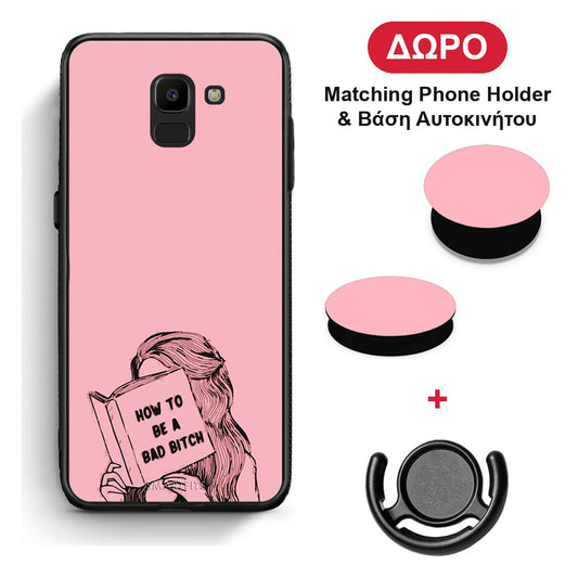 Bad Bitch - Samsung Galaxy J6 θήκη + Δώρο Phone Holder & Βάση Αυτοκινήτου