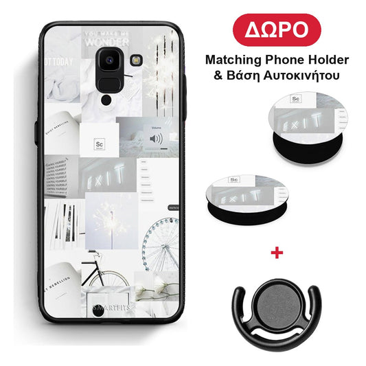 Collage Make Me Wonder - Samsung Galaxy J6 θήκη + Δώρο Phone Holder & Βάση Αυτοκινήτου