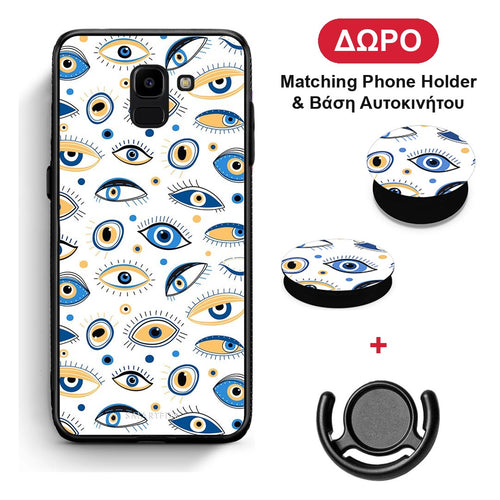Ftou Ftou - Samsung Galaxy J6 θήκη + Δώρο Phone Holder & Βάση Αυτοκινήτου