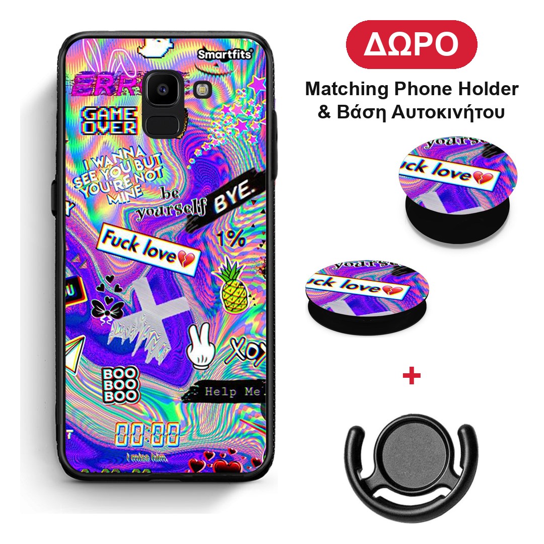 Game Over - Samsung Galaxy J6 θήκη + Δώρο Phone Holder & Βάση Αυτοκινήτου