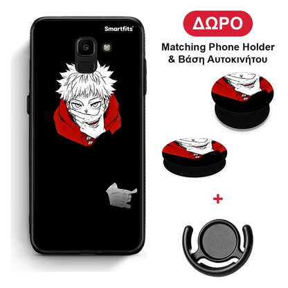 Itadori Anime - Samsung Galaxy J6 θήκη + Δώρο Phone Holder & Βάση Αυτοκινήτου