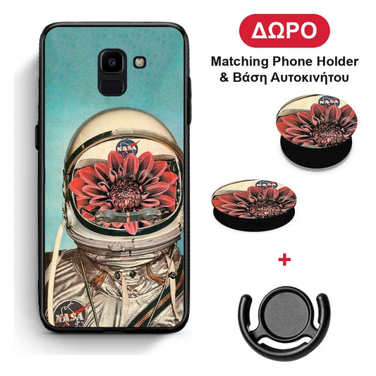 Nasa Bloom - Samsung Galaxy J6 θήκη + Δώρο Phone Holder & Βάση Αυτοκινήτου