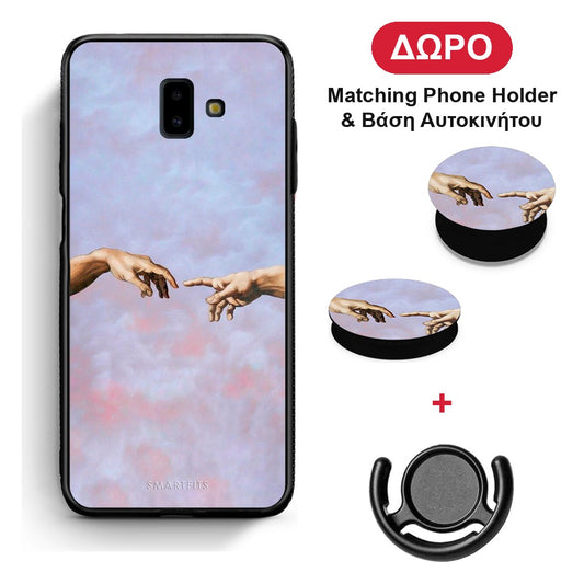Adam Hand - Samsung Galaxy J6+ θήκη + Δώρο Phone Holder & Βάση Αυτοκινήτου