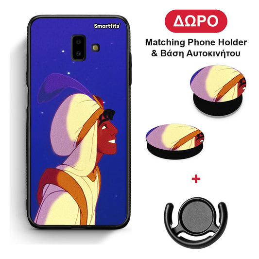 Alladin And Jasmine Love 1 - Samsung Galaxy J6+ θήκη + Δώρο Phone Holder & Βάση Αυτοκινήτου