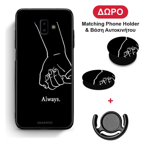 Always & Forever 1 - Samsung Galaxy J6+ θήκη + Δώρο Phone Holder & Βάση Αυτοκινήτου