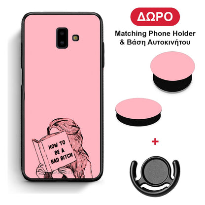 Bad Bitch - Samsung Galaxy J6+ θήκη + Δώρο Phone Holder & Βάση Αυτοκινήτου