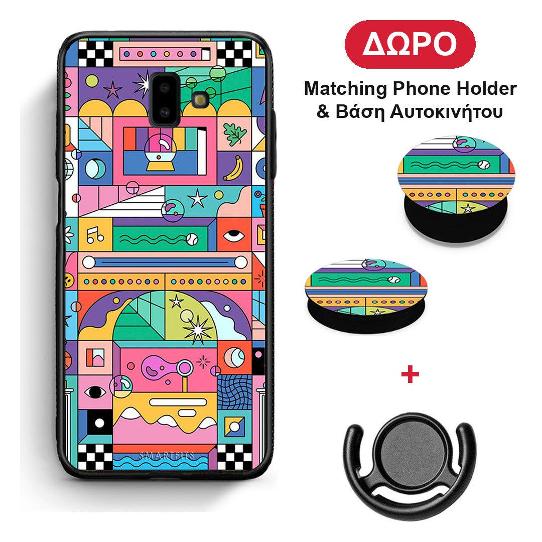 Bubbles Soap - Samsung Galaxy J6+ θήκη + Δώρο Phone Holder & Βάση Αυτοκινήτου