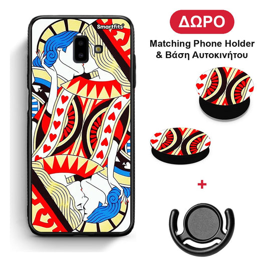 Card Love - Samsung Galaxy J6+ θήκη + Δώρο Phone Holder & Βάση Αυτοκινήτου