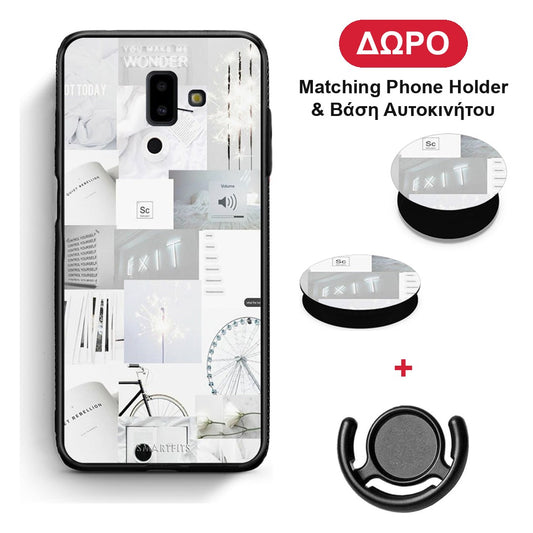 Collage Make Me Wonder - Samsung Galaxy J6+ θήκη + Δώρο Phone Holder & Βάση Αυτοκινήτου