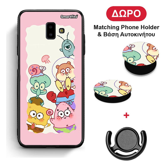 Cute Companion - Samsung Galaxy J6+ θήκη + Δώρο Phone Holder & Βάση Αυτοκινήτου