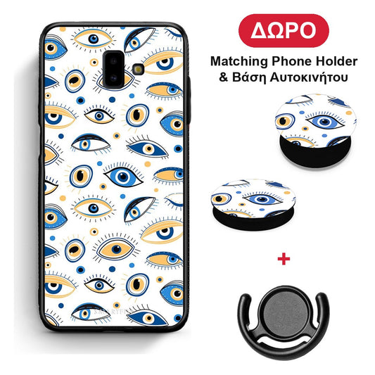 Ftou Ftou - Samsung Galaxy J6+ θήκη + Δώρο Phone Holder & Βάση Αυτοκινήτου