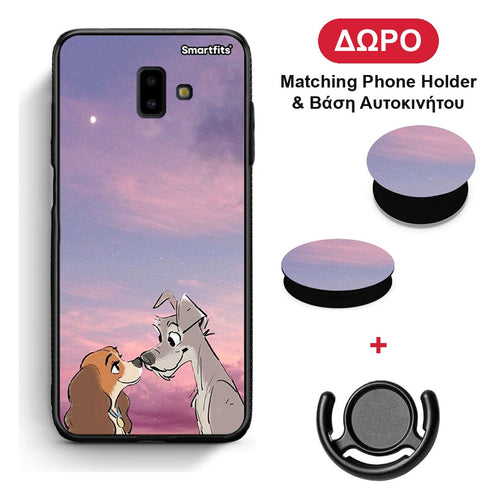Lady And Tramp - Samsung Galaxy J6+ θήκη + Δώρο Phone Holder & Βάση Αυτοκινήτου