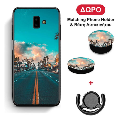 Landscape City - Samsung Galaxy J6+ θήκη + Δώρο Phone Holder & Βάση Αυτοκινήτου