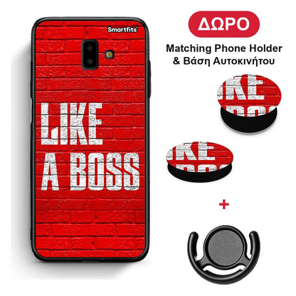 Like A Boss - Samsung Galaxy J6+ θήκη + Δώρο Phone Holder & Βάση Αυτοκινήτου