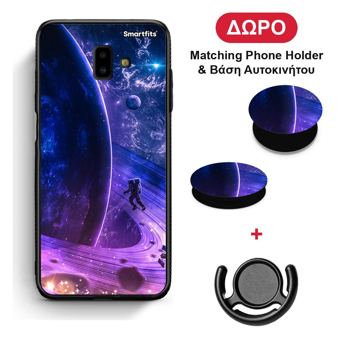 Lost Astronaut - Samsung Galaxy J6+ θήκη + Δώρο Phone Holder & Βάση Αυτοκινήτου