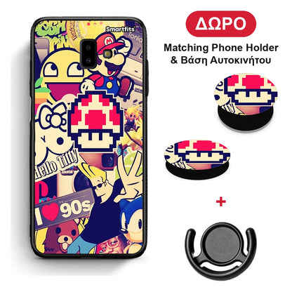 Love The 90s - Samsung Galaxy J6+ θήκη + Δώρο Phone Holder & Βάση Αυτοκινήτου
