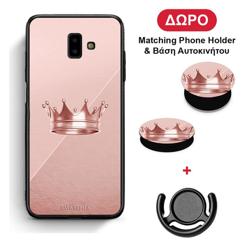 Minimal Crown - Samsung Galaxy J6+ θήκη + Δώρο Phone Holder & Βάση Αυτοκινήτου