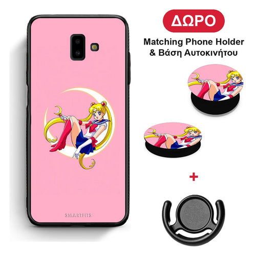 Moon Girl - Samsung Galaxy J6+ θήκη + Δώρο Phone Holder & Βάση Αυτοκινήτου