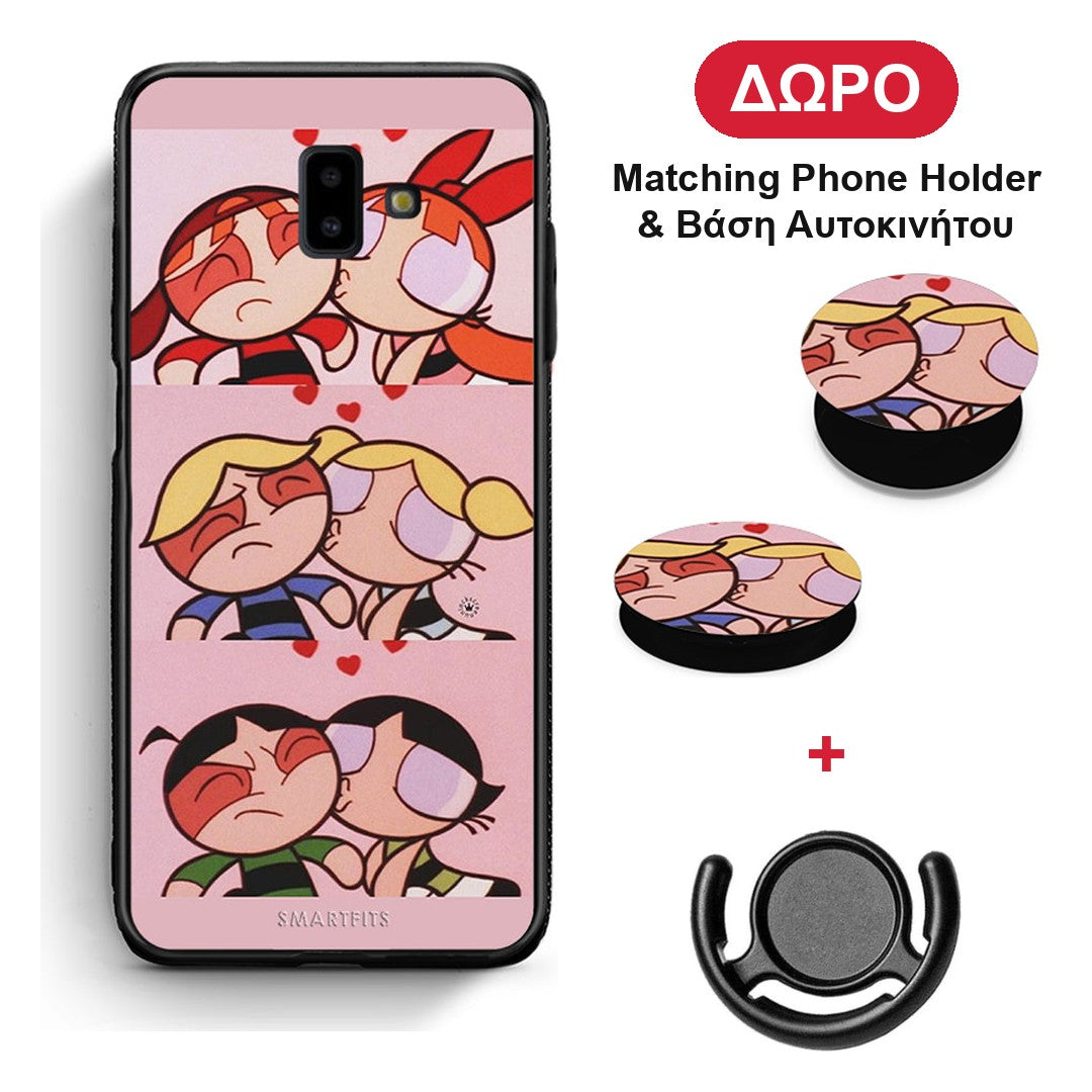 Puff Love - Samsung Galaxy J6+ θήκη + Δώρο Phone Holder & Βάση Αυτοκινήτου