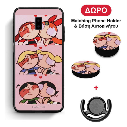 Puff Love - Samsung Galaxy J6+ θήκη + Δώρο Phone Holder & Βάση Αυτοκινήτου