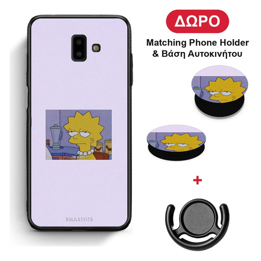 So Happy - Samsung Galaxy J6+ θήκη + Δώρο Phone Holder & Βάση Αυτοκινήτου