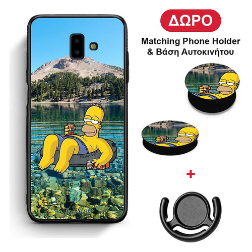 Summer Happiness - Samsung Galaxy J6+ θήκη + Δώρο Phone Holder & Βάση Αυτοκινήτου
