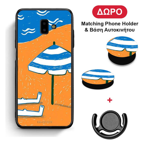 Summering - Samsung Galaxy J6+ θήκη + Δώρο Phone Holder & Βάση Αυτοκινήτου