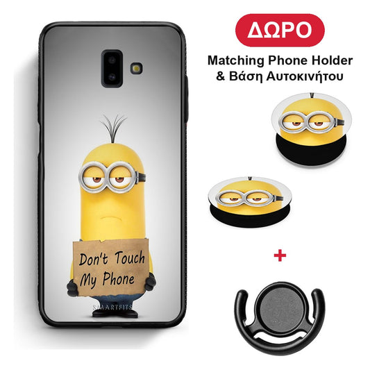 Text Minion - Samsung Galaxy J6+ θήκη + Δώρο Phone Holder & Βάση Αυτοκινήτου