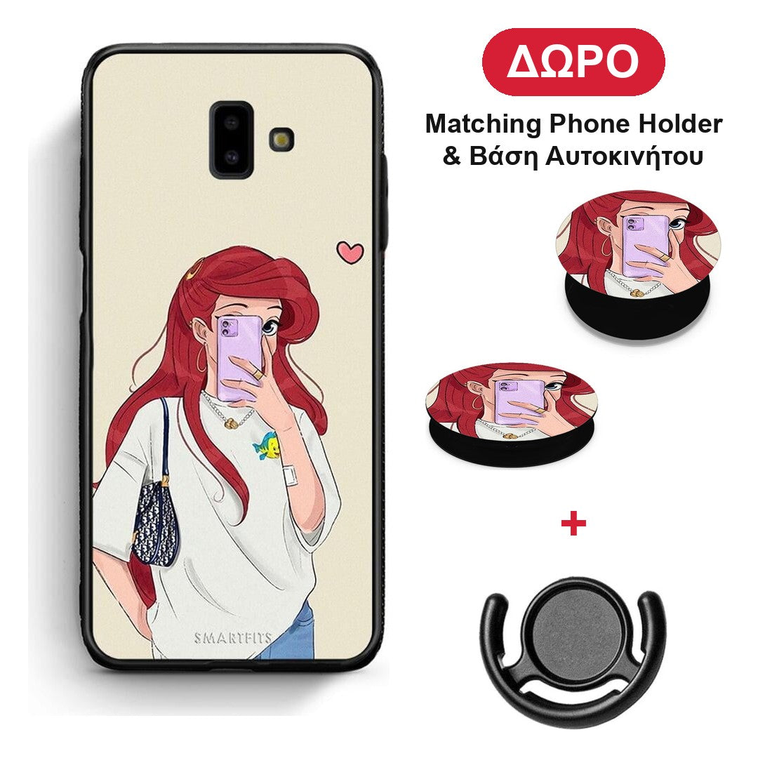 Walking Mermaid - Samsung Galaxy J6+ θήκη + Δώρο Phone Holder & Βάση Αυτοκινήτου