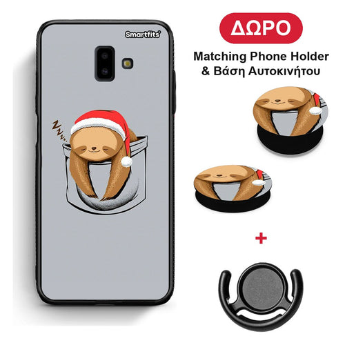 Xmas Zzzz - Samsung Galaxy J6+ θήκη + Δώρο Phone Holder & Βάση Αυτοκινήτου