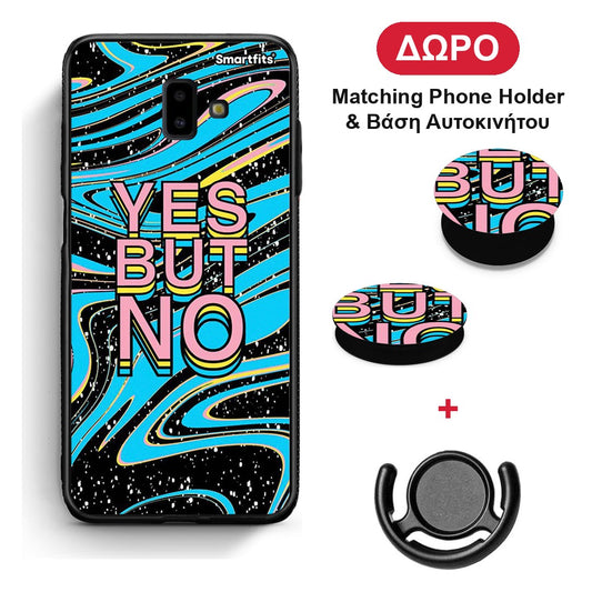 Yes But No - Samsung Galaxy J6+ θήκη + Δώρο Phone Holder & Βάση Αυτοκινήτου