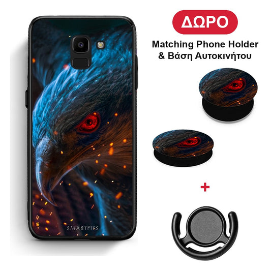 PopArt Eagle - Samsung Galaxy J6 θήκη + Δώρο Phone Holder & Βάση Αυτοκινήτου