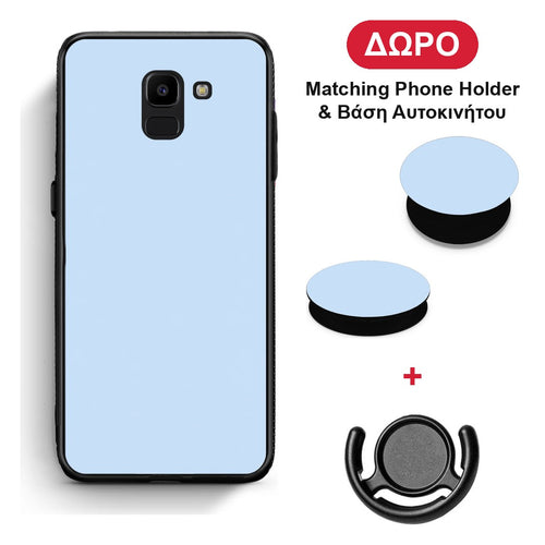 Powder Blue - Samsung Galaxy J6 θήκη + Δώρο Phone Holder & Βάση Αυτοκινήτου