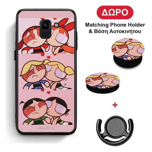 Puff Love - Samsung Galaxy J6 θήκη + Δώρο Phone Holder & Βάση Αυτοκινήτου