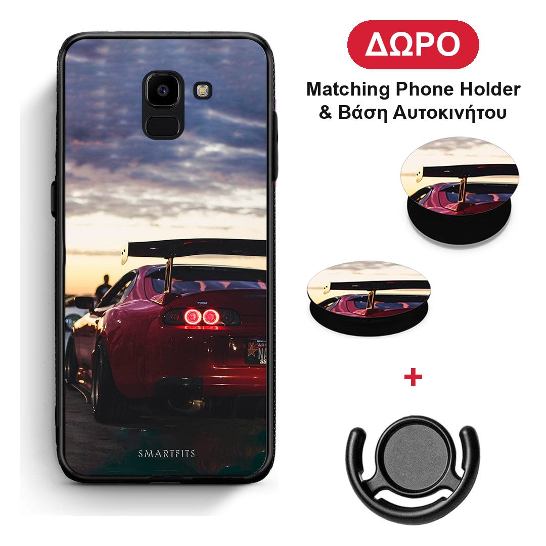 Racing Supra - Samsung Galaxy J6 θήκη + Δώρο Phone Holder & Βάση Αυτοκινήτου