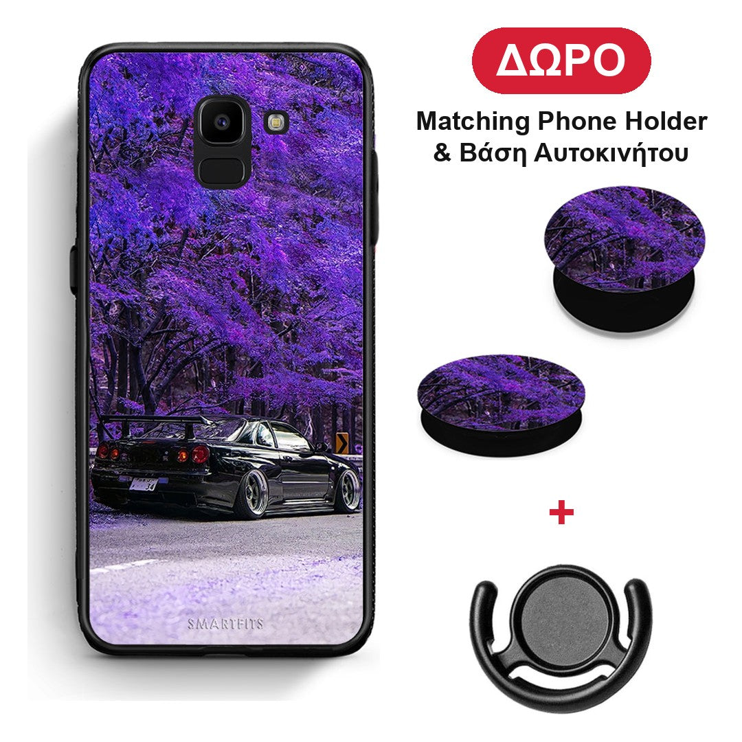Super Car - Samsung Galaxy J6 θήκη + Δώρο Phone Holder & Βάση Αυτοκινήτου