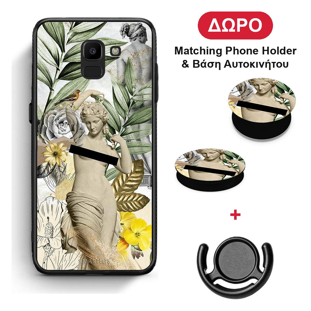Woman Statue - Samsung Galaxy J6 θήκη + Δώρο Phone Holder & Βάση Αυτοκινήτου