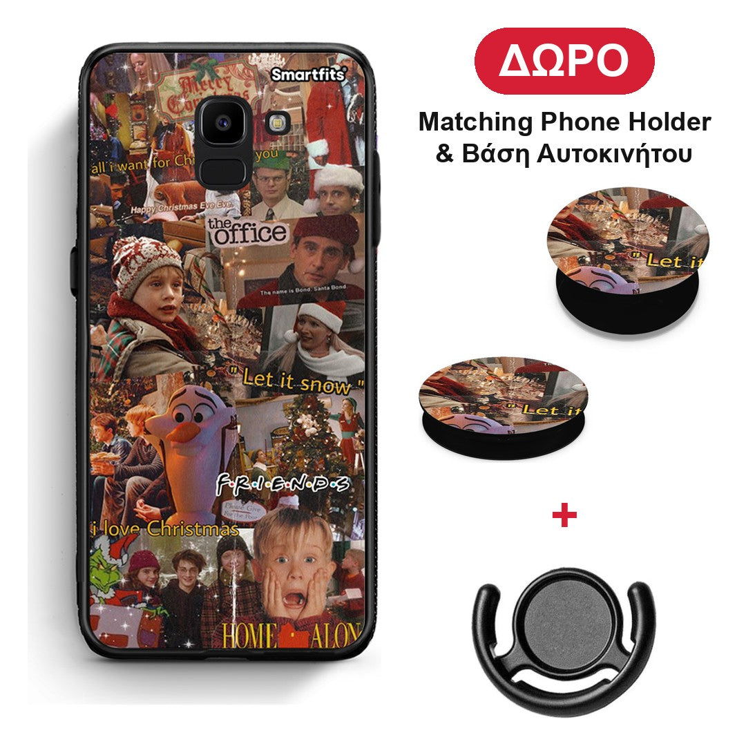 Xmas Wishes - Samsung Galaxy J6 θήκη + Δώρο Phone Holder & Βάση Αυτοκινήτου