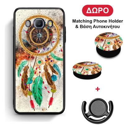 Boho DreamCatcher - Samsung Galaxy J7 2016 θήκη + Δώρο Phone Holder & Βάση Αυτοκινήτου