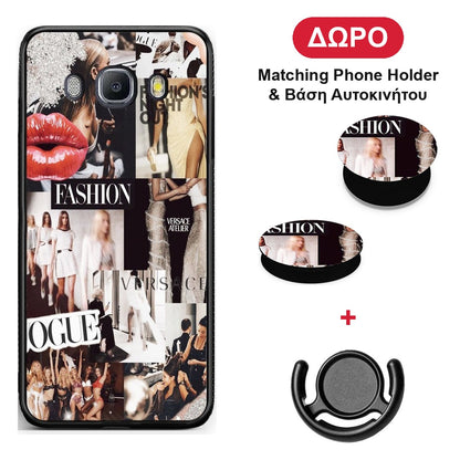 Collage Fashion - Samsung Galaxy J7 2016 θήκη + Δώρο Phone Holder & Βάση Αυτοκινήτου