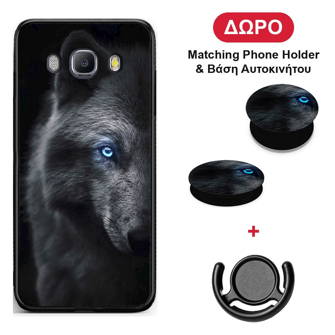 Dark Wolf - Samsung Galaxy J7 2016 θήκη + Δώρο Phone Holder & Βάση Αυτοκινήτου