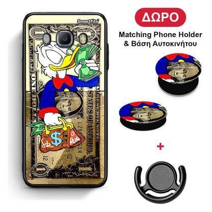 Duck Money - Samsung Galaxy J7 2016 θήκη + Δώρο Phone Holder & Βάση Αυτοκινήτου