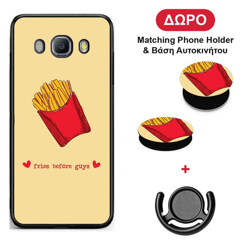 Fries Before Guys - Samsung Galaxy J7 2016 θήκη + Δώρο Phone Holder & Βάση Αυτοκινήτου