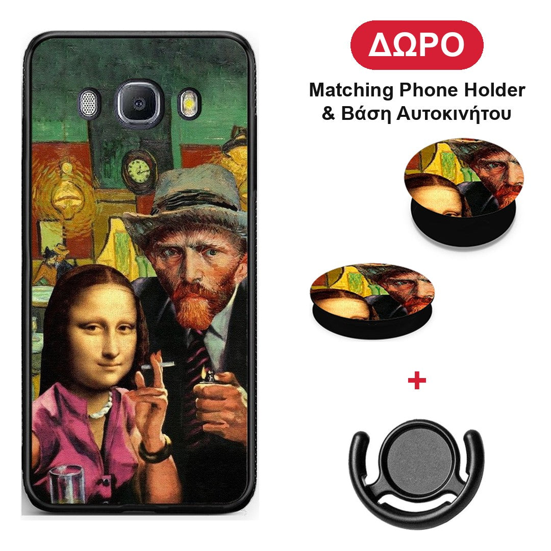 Funny Art - Samsung Galaxy J7 2016 θήκη + Δώρο Phone Holder & Βάση Αυτοκινήτου
