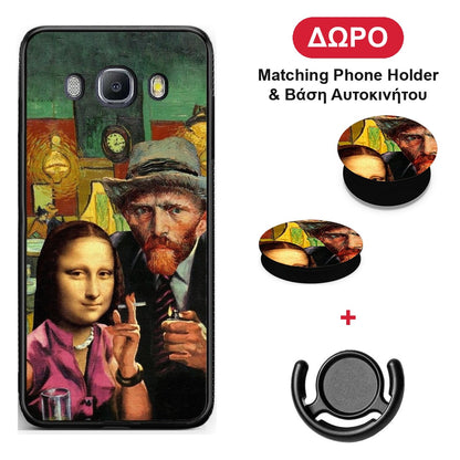 Funny Art - Samsung Galaxy J7 2016 θήκη + Δώρο Phone Holder & Βάση Αυτοκινήτου